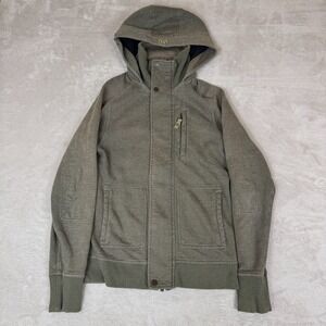 Lululemon Hoodie Mens M‎ Brown Preowned Stain Knit Mock Neck Full Zip Athletic